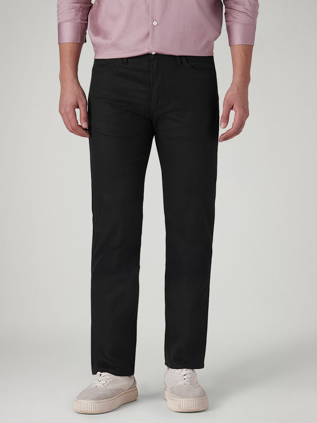 Men's 513 Black Slim Straight Fit Mid Rise Chinos - 20 View