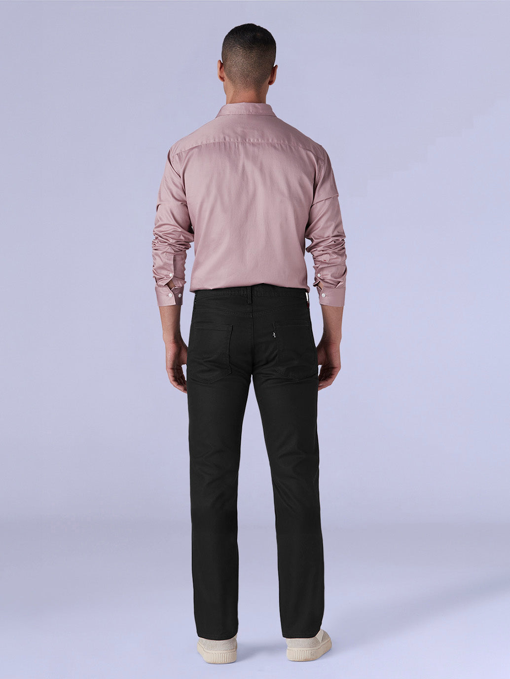Men's 513 Redloop Black Slim Straight Fit Mid Rise Chinos - Back View