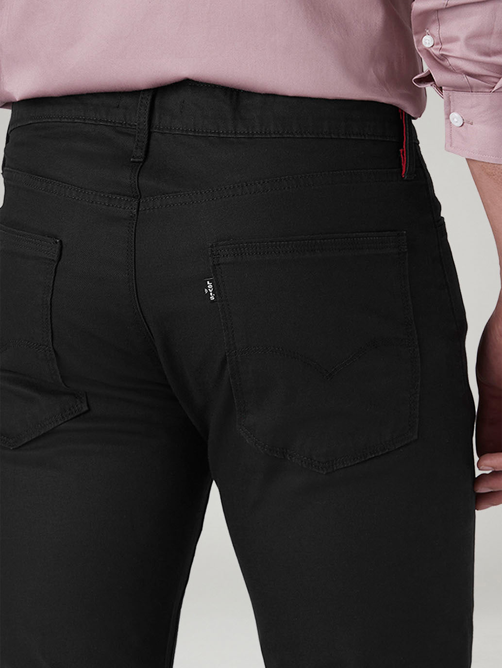 Men's 513 Black Slim Straight Fit Mid Rise Chinos - 20 View