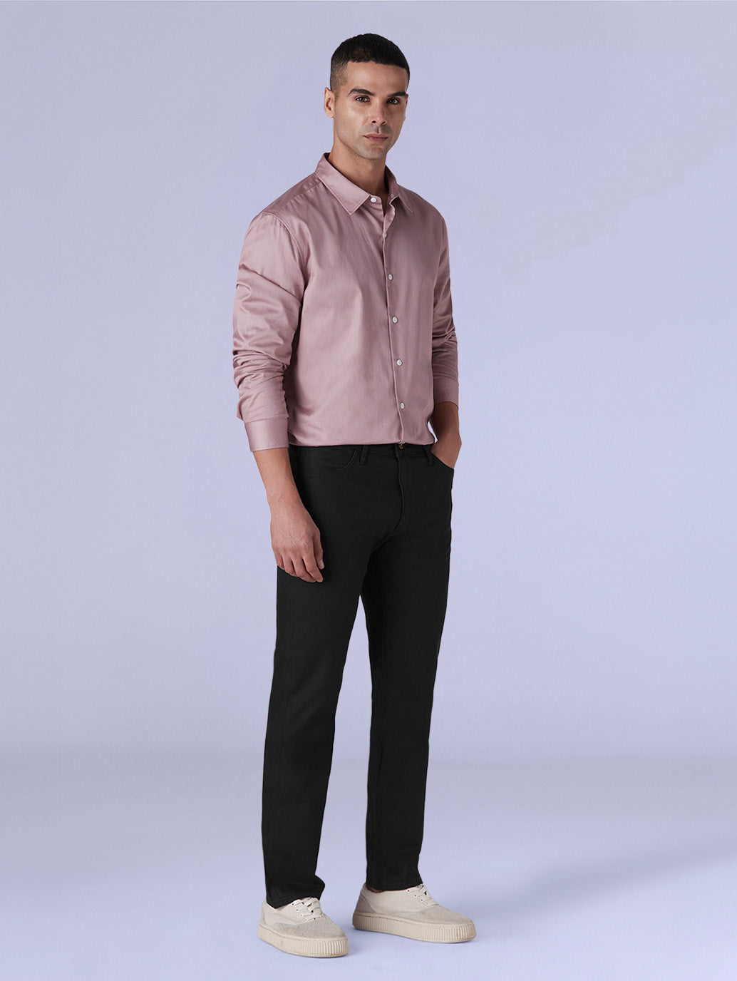 Men's 513 Redloop Black Slim Straight Fit Mid Rise Chinos - Side View