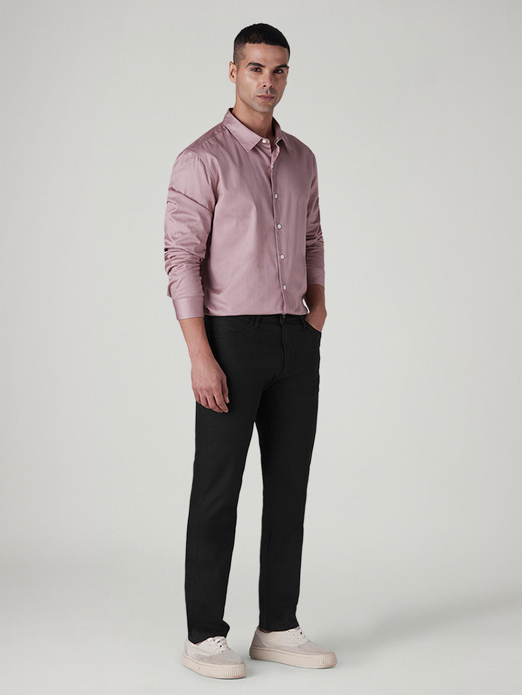 Men's 513 Black Slim Straight Fit Mid Rise Chinos - 20 View