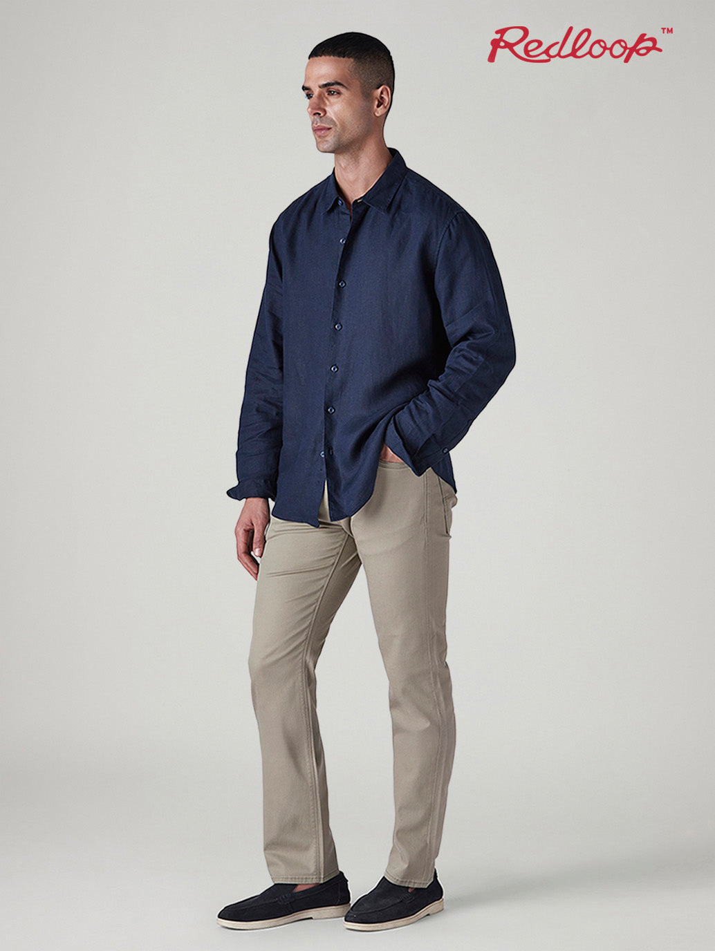 Men's 513 Taupe Slim Straight Fit Mid Rise Chinos