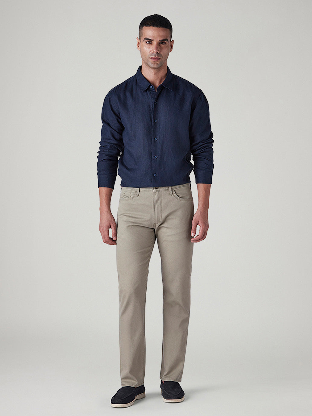Men's 513 Taupe Slim Straight Fit Mid Rise Chinos - Front View