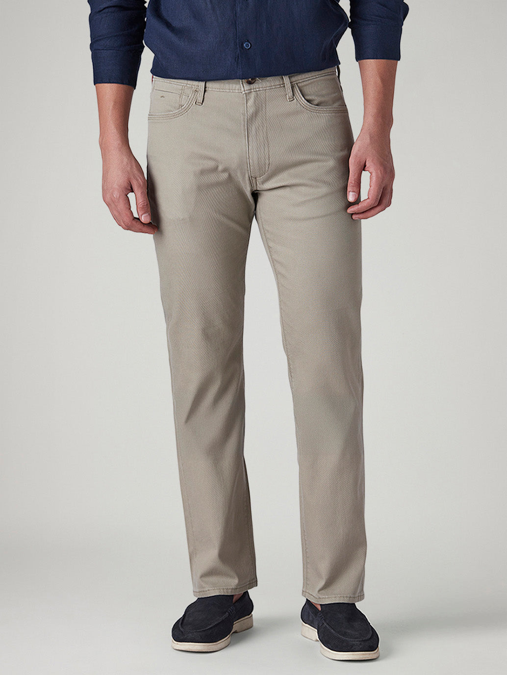 Men's 513 Taupe Slim Straight Fit Mid Rise Chinos - Front View