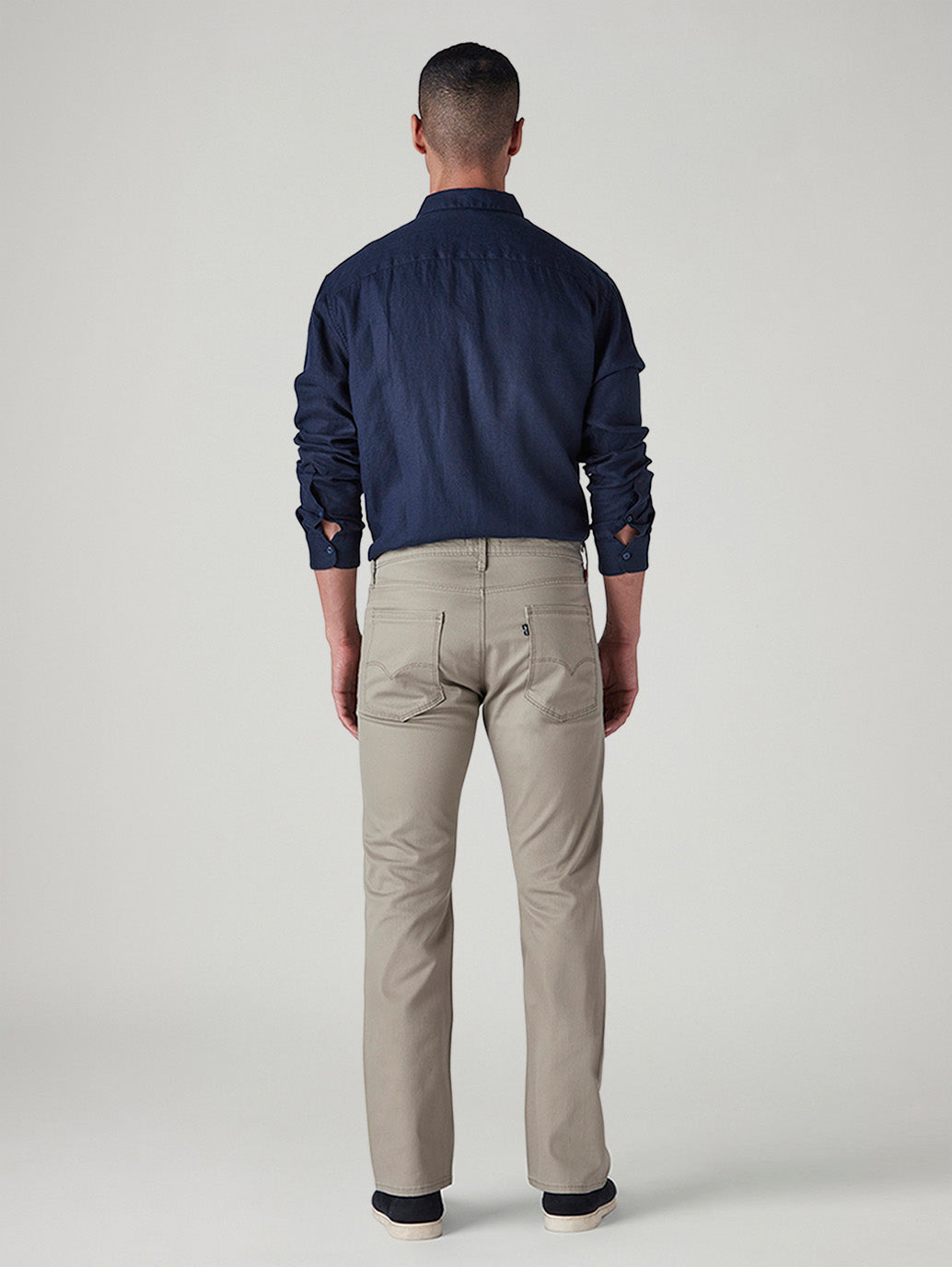 Men's 513 Taupe Slim Straight Fit Mid Rise Chinos - Back View