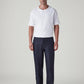 Men's Navy Authentic Relaxed Fit Mid Rise Linen Chinos - Front View
