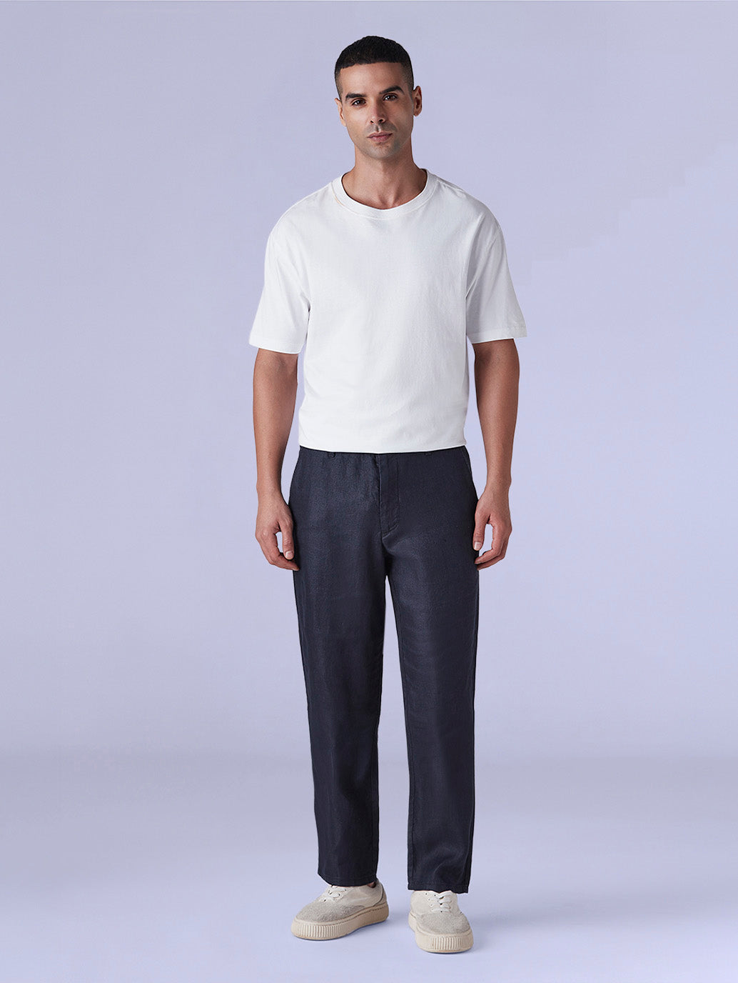 Men's Redloop Authentic Relaxed Fit Mid Rise Linen Chinos - 35d7804d-0ba9-4350-82b8-f38435c7bf40 View