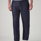 Men's Navy Authentic Relaxed Fit Mid Rise Linen Chinos - Front View