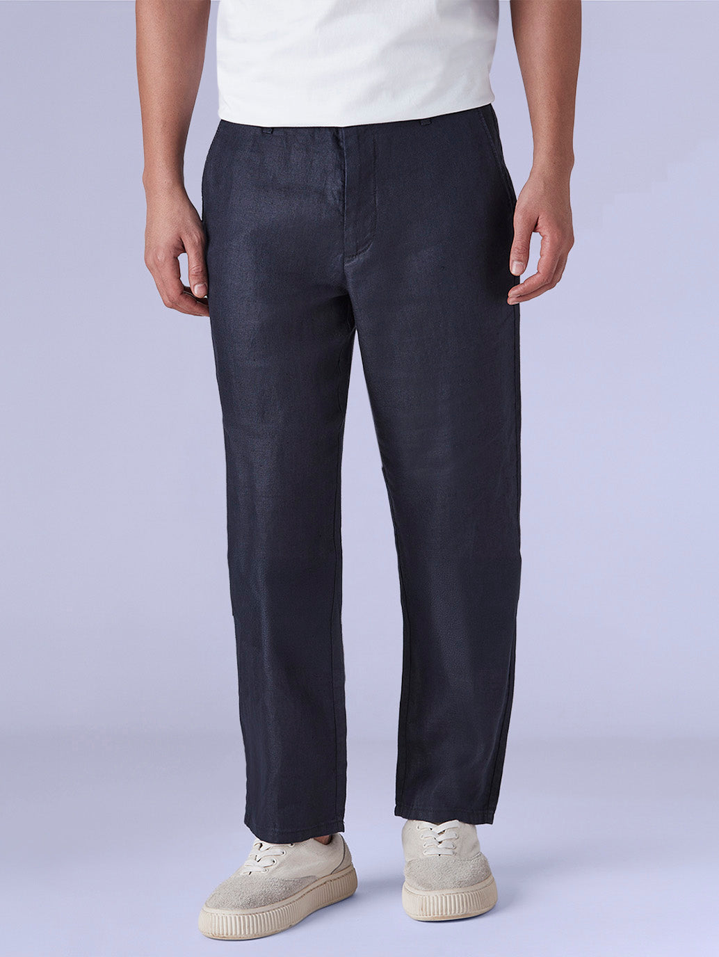 Men's Redloop Authentic Relaxed Fit Mid Rise Linen Chinos - 905880ba-c38b-460a-b26f-bd416b865981 View