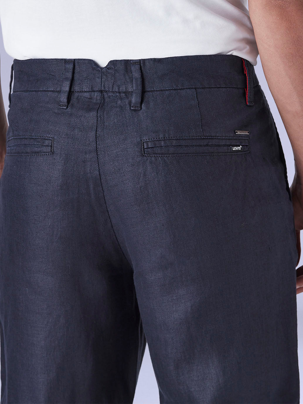 Men's Redloop Authentic Relaxed Fit Mid Rise Linen Chinos - Detail View
