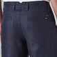 Men's Navy Authentic Relaxed Fit Mid Rise Linen Chinos - 20 View