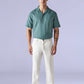 Men's Redloop White Authentic Relaxed Fit Mid Rise Linen Chinos - e0cf0c91-c3f3-4c31-8ee9-cc6d2f457aad View