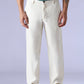 Men's Redloop White Authentic Relaxed Fit Mid Rise Linen Chinos - daf0c0bc-65d2-4d6d-b474-126f2a6724fe View