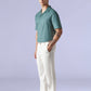 Men's Redloop White Authentic Relaxed Fit Mid Rise Linen Chinos - 70ec9335-7f38-4d7d-b02c-92f4d940e13d View