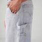 Men's Light Blue Extra Baggy Loose Fit Mid Rise Jeans - Detail View