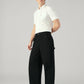 Men's Black Extra Baggy Fit Mid Rise Utility Jeans - Side View