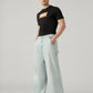 Men's Light Blue Extra Baggy Fit Mid Rise Utility Jeans - Styleshot View