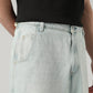 Men's Light Blue Extra Baggy Fit Mid Rise Utility Jeans - Detail View