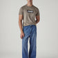 Men's Med Indigo Extra Baggy Fit Mid Rise Utility Jeans - 20 View