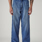 Men's Med Indigo Extra Baggy Fit Mid Rise Utility Jeans - 20 View