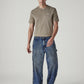 Men's Blue Extra Baggy Fit Mid Rise Selvedge Jeans - Styleshot View