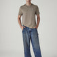 Men's Blue Extra Baggy Fit Mid Rise Selvedge Jeans - Front View