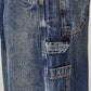 Men's Blue Extra Baggy Fit Mid Rise Selvedge Jeans - 20 View