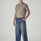 Men's Blue Extra Baggy Fit Mid Rise Selvedge Jeans - Side View
