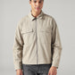 Men's Solid Relaxed Fit Shacket - Front View