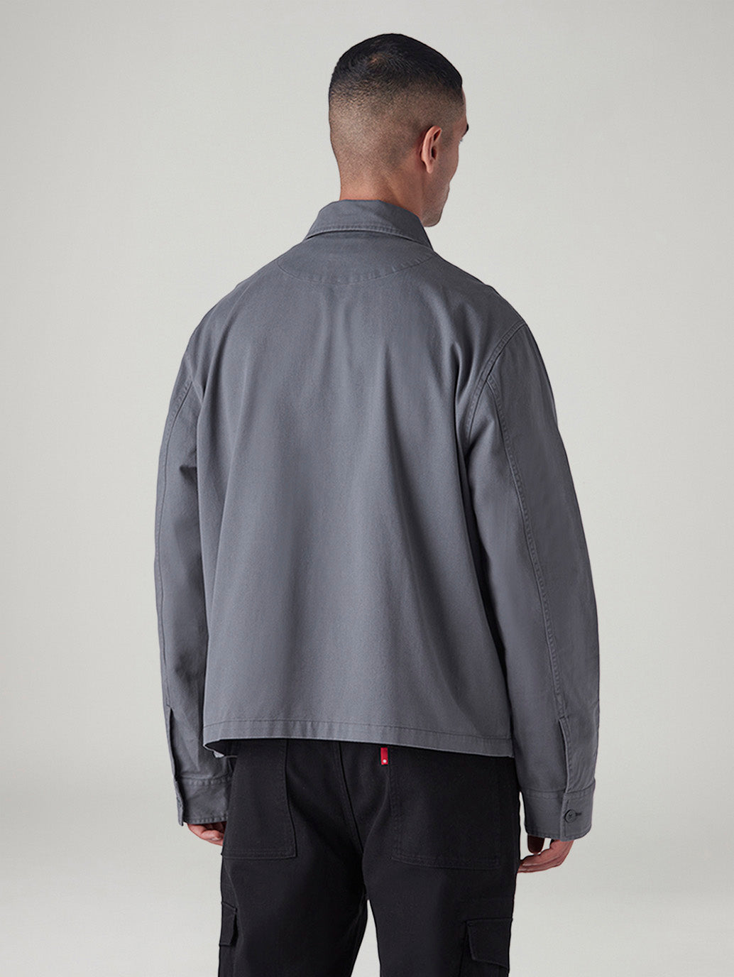 Men's Solid Relaxed Fit Shirt - Back View