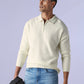 Men's Solid Relaxed Fit Redloop Sweater - Styleshot View