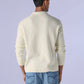 Men's Solid Relaxed Fit Redloop Sweater - Back View