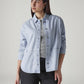 Women's Solid Relaxed Fit Denim Shirt - Styleshot View