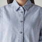 Women's Solid Relaxed Fit Denim Shirt - Detail View