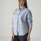 Women's Solid Relaxed Fit Denim Shirt - Side View