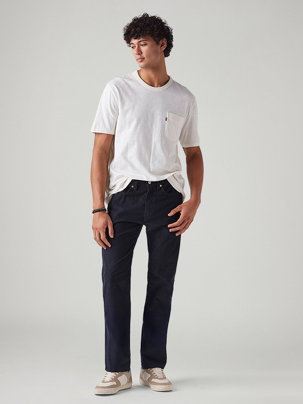 Men's 505 Navy Straight Fit Mid Rise Chinos