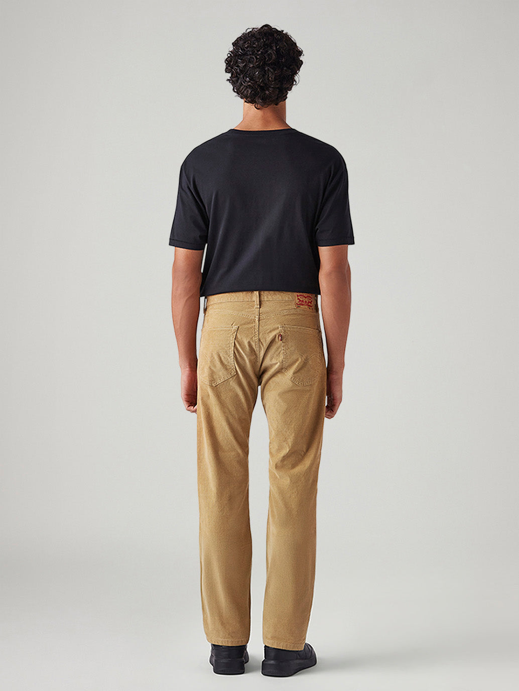 Men's 505 Khaki Straight Fit Mid Rise Corduroy Chinos - Back View