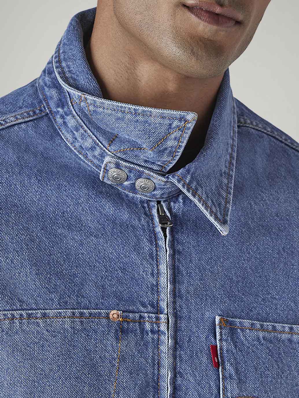 Men's Solid Regular Fit Denim Jacket - 20 View