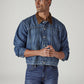 Men's Solid Regular Fit Trucker Jacket - Front View