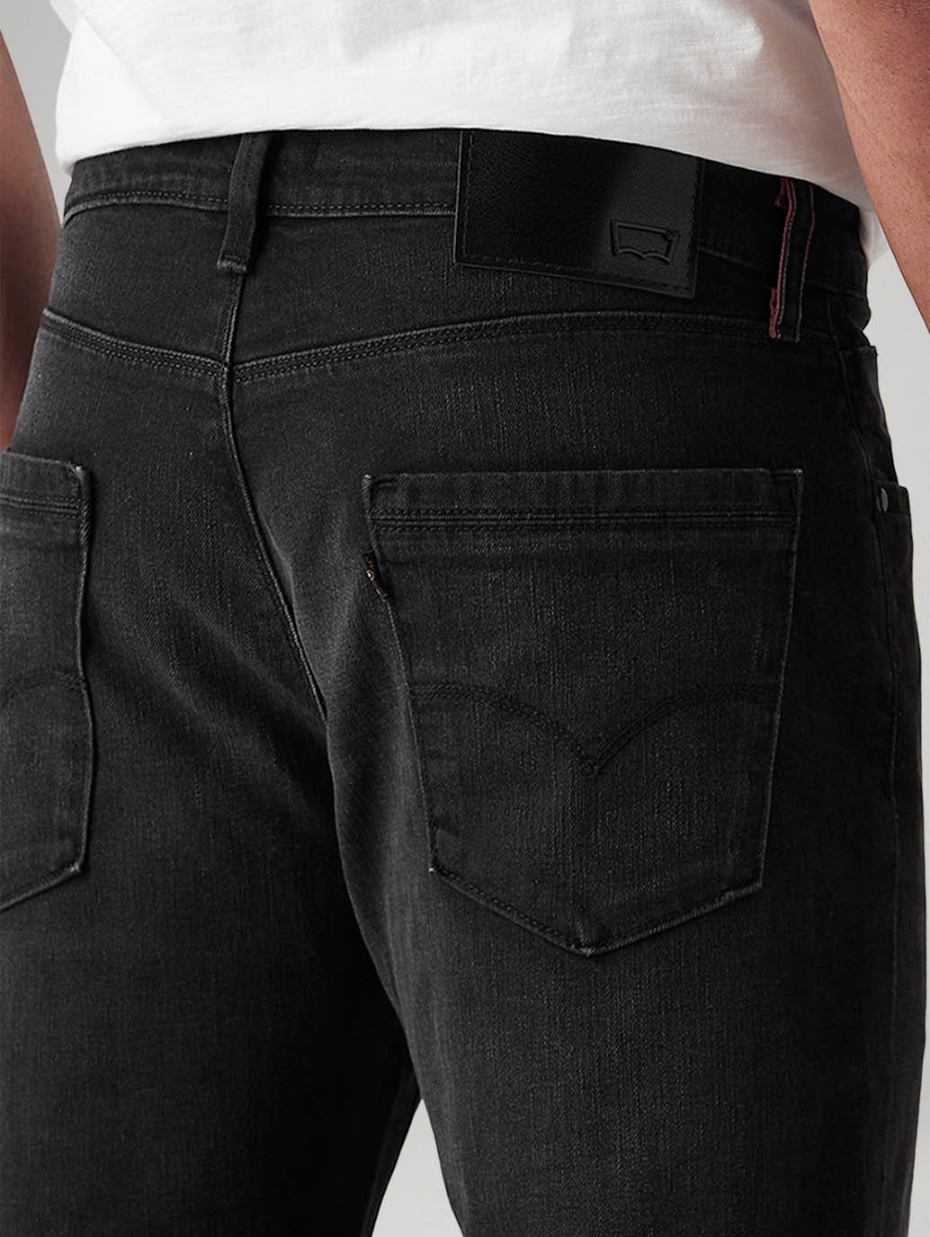 Men's 527 Black Bootcut Fit Mid Rise Redloop Jeans - Detail View