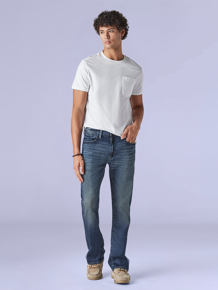 Men's 527 Blue Bootcut Fit Mid Rise Redloop Jeans