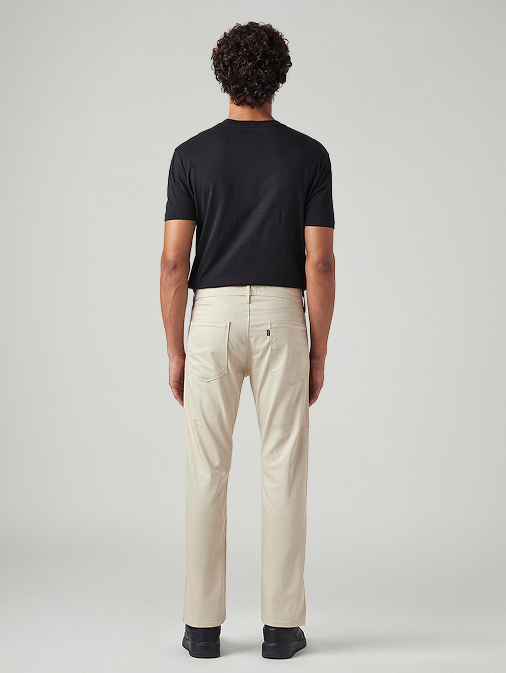 Men's 513 Beige Slim Straight Fit Mid Rise Chinos - Back View