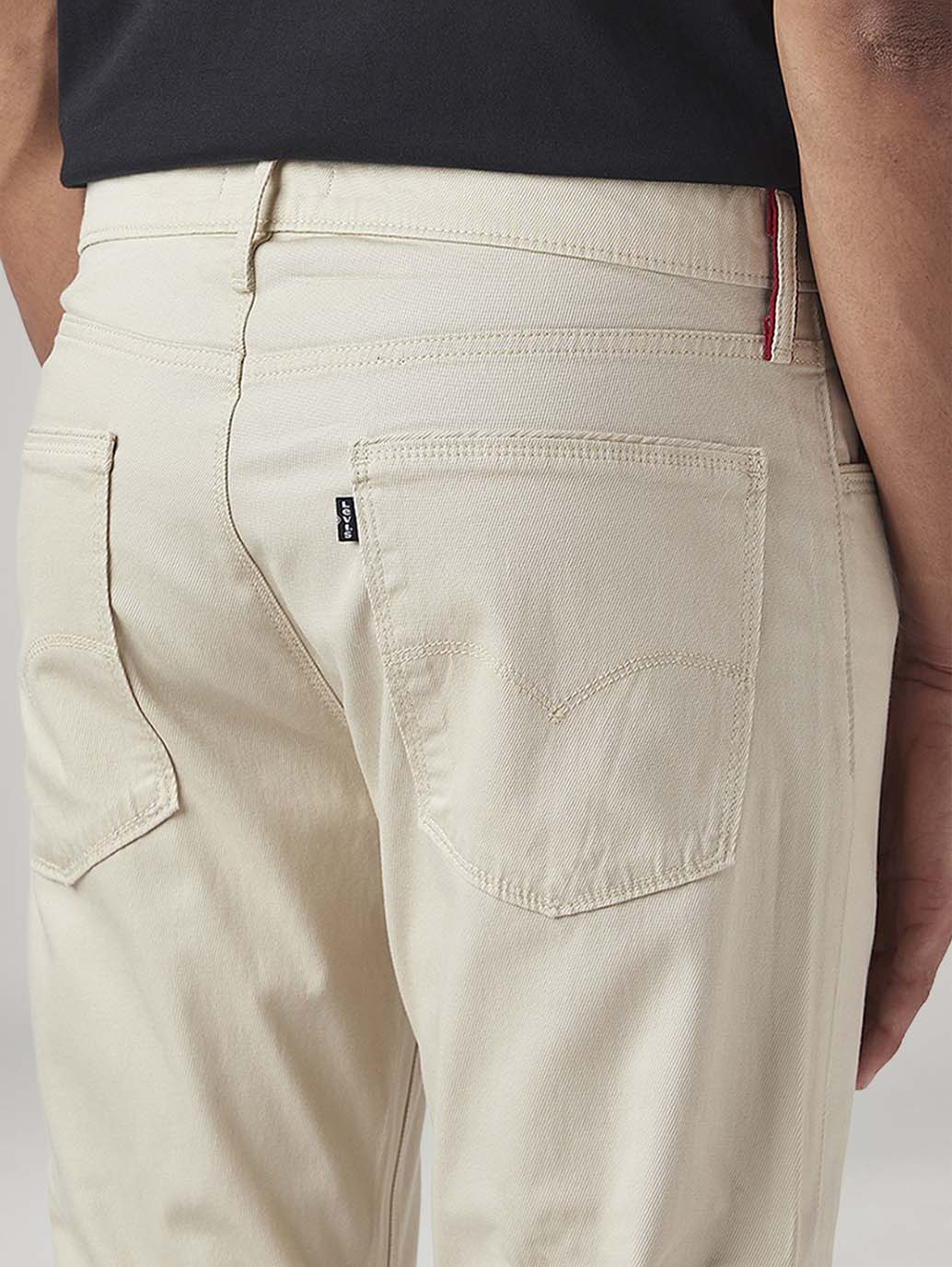 Men's 513 Beige Slim Straight Fit Mid Rise Chinos - Detail View