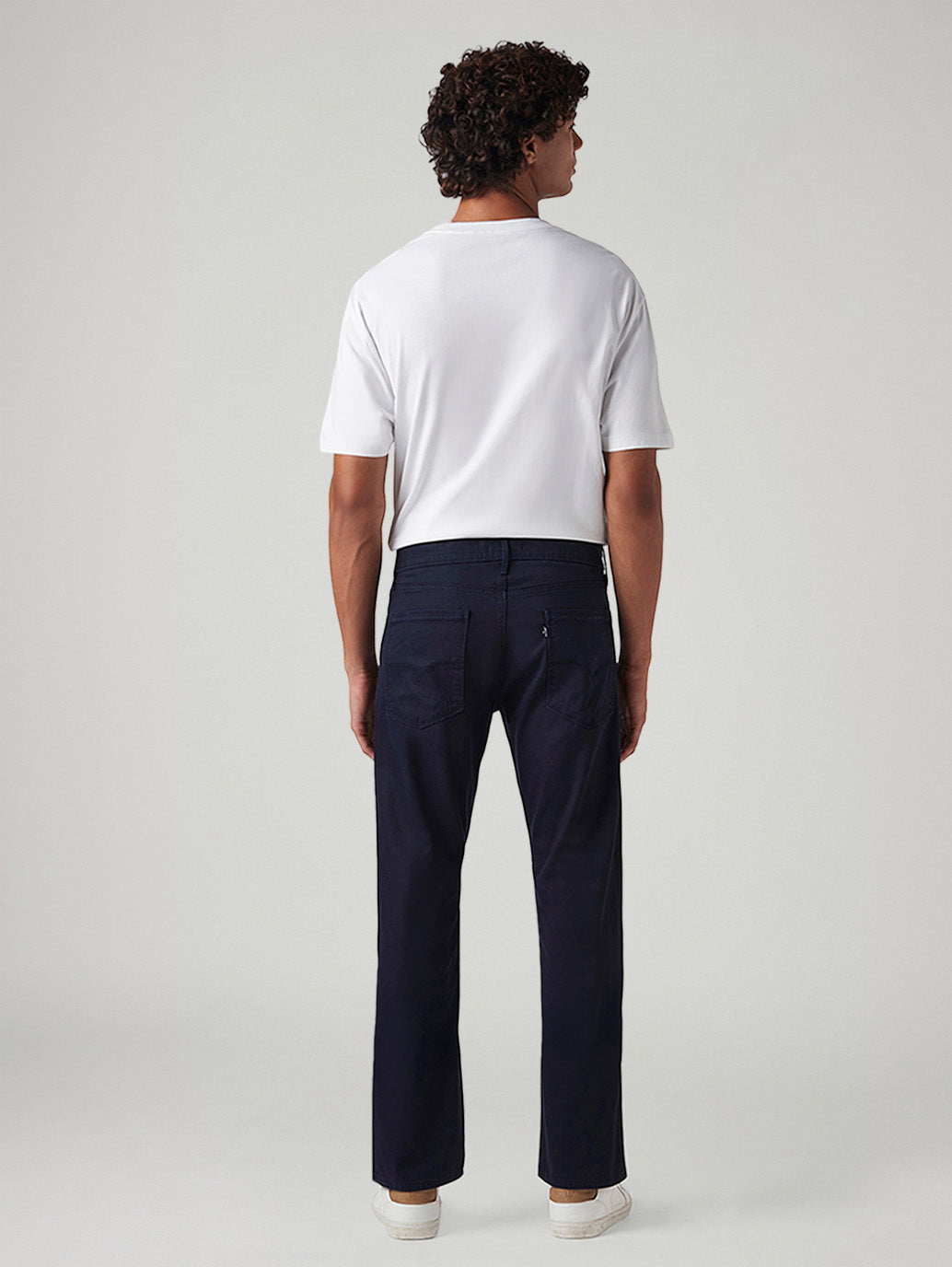 Men's 513 Navy Slim Straight Fit Mid Rise Chinos - Back View