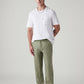 Men's Authentic Relaxed Straight Fit Mid Rise Linen Chinos - Styleshot View