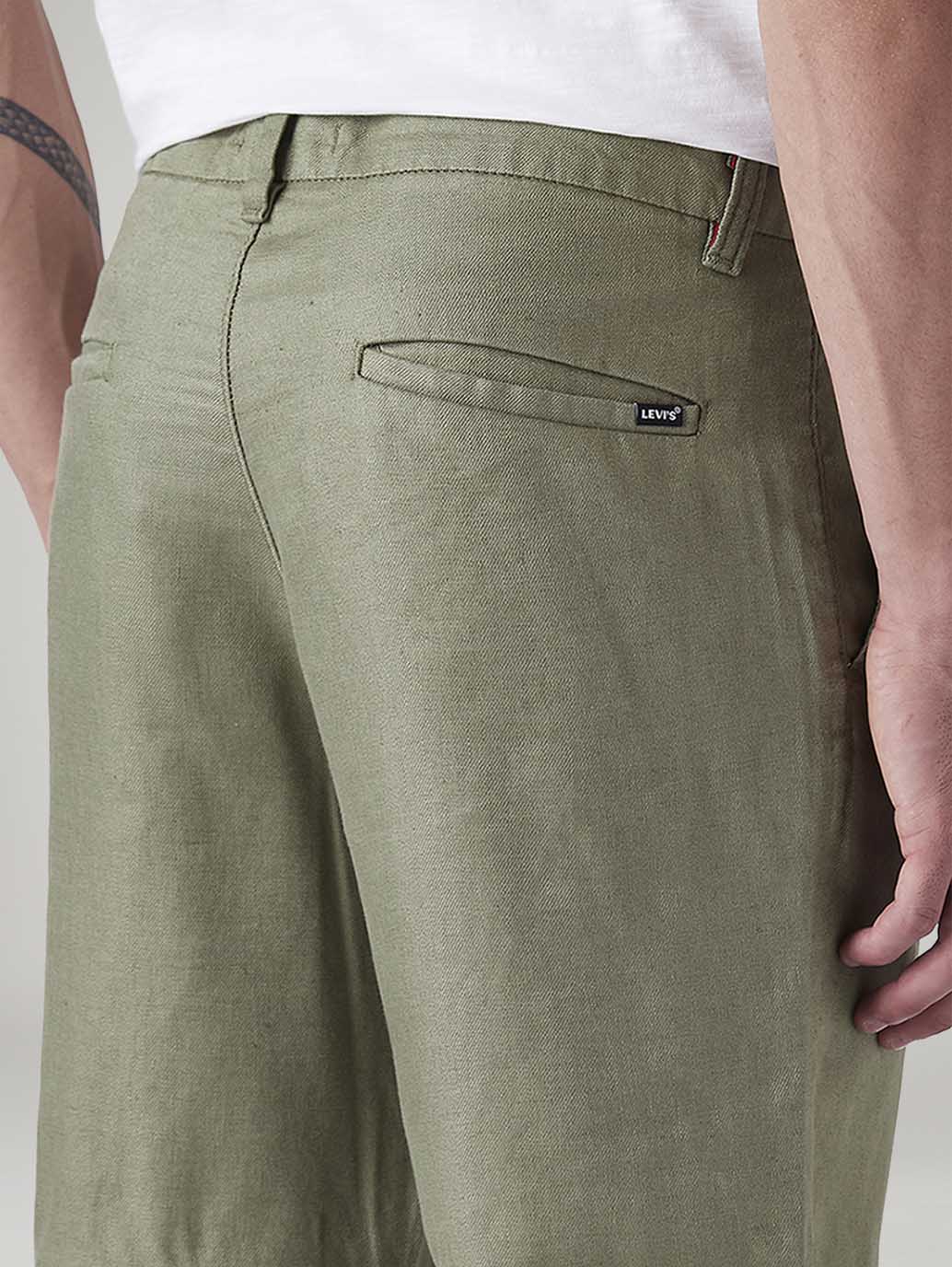 Men's Authentic Relaxed Straight Fit Mid Rise Linen Chinos - 20 View