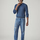 Men's 568 Light Indigo Loose Fit Mid Rise Jeans - Front View