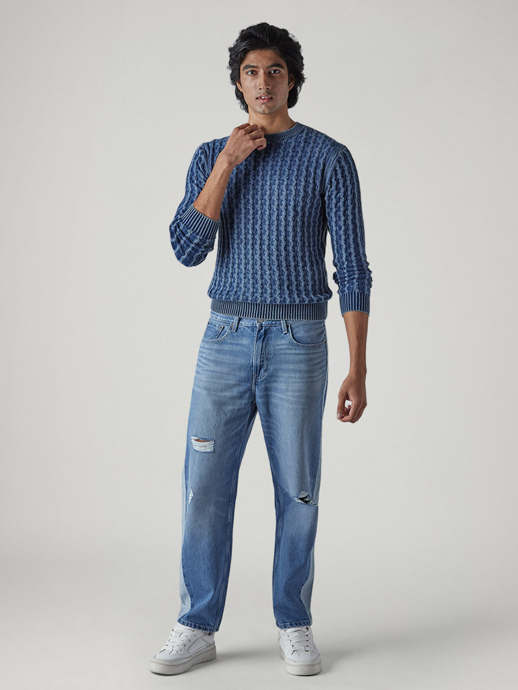 Men's 568 Light Indigo Loose Fit Mid Rise Jeans