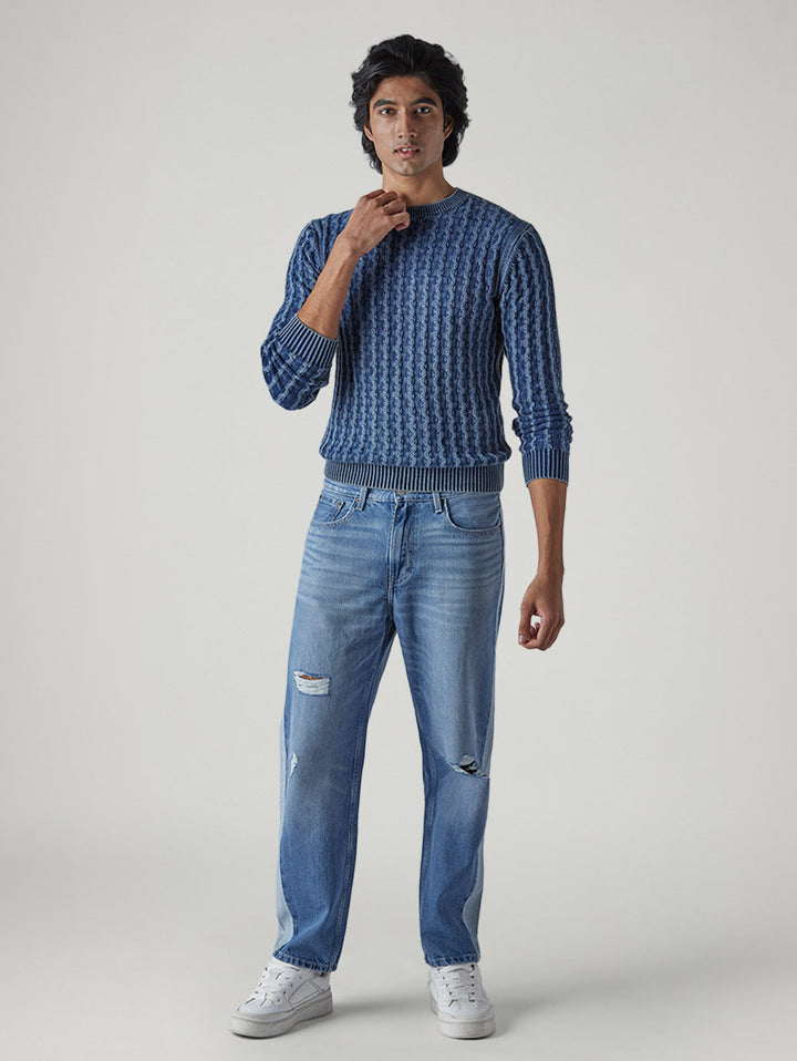 Men's 568 Light Indigo Loose Fit Mid Rise Jeans