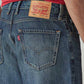 Men's Tinted 568 Dark Indigo Loose Fit Mid Rise Jeans - Detail View